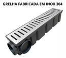 Ralo Linear em inox 10x50 com coletora modular e Tela Anti Inseto