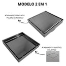 Ralo Invisível Cola piso  para banheiros