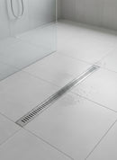Ralo linear para banheiro com Grelha em inox sinfonado e Tela anti inseto