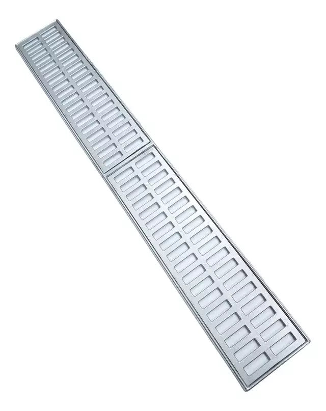 Ralo Linear 15×100cm em Alumínio com Aro de Fixação