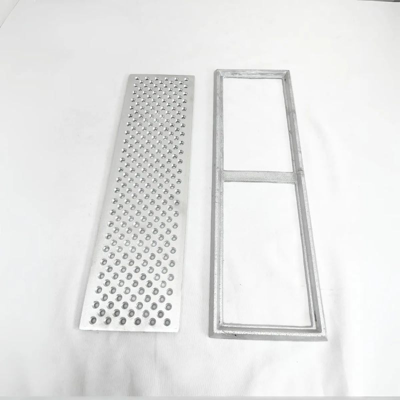 Ralo Linear 15x50cm em Alumínio com Aro de Fixação