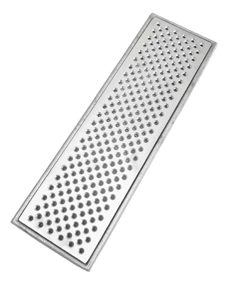 Ralo Linear 15x50cm em Alumínio com Aro de Fixação