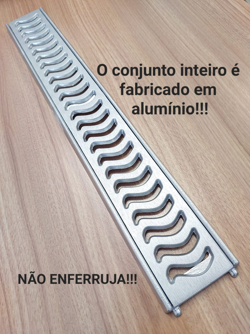 Ralo Linear Elite com Aro de fixação e Tela Anti Inseto