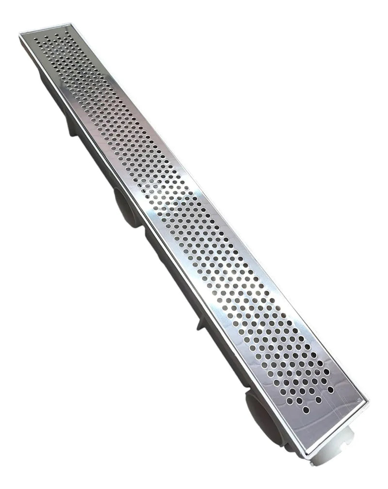 Ralo Linear 6×50cm Sifonado e Anti Inseto com Grelha em Inox Polido