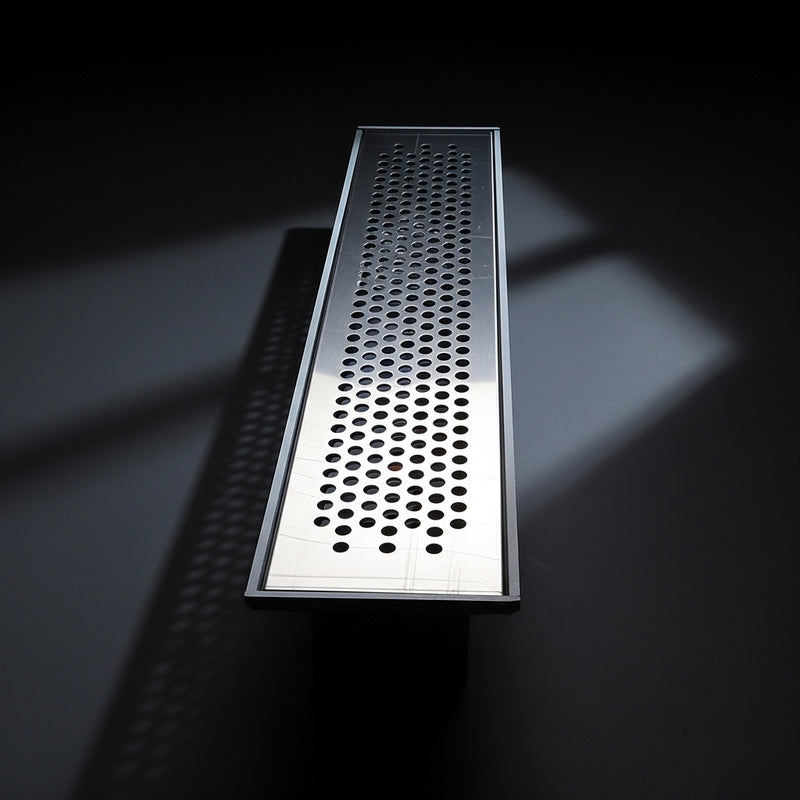 Ralo Linear 6×50cm Sifonado e Anti Inseto com Grelha em Inox Polido