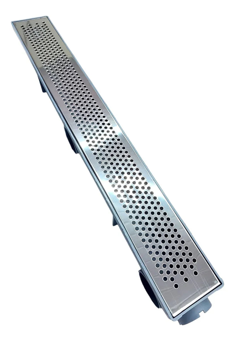 Ralo Linear 6×50cm Sifonado e Anti Inseto com Grelha em Inox Polido
