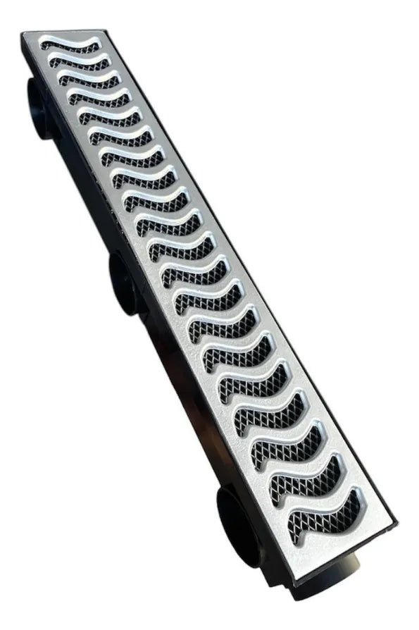 Ralo Linear Elite 8x50 em Alumínio com coletora e tela anti inseto