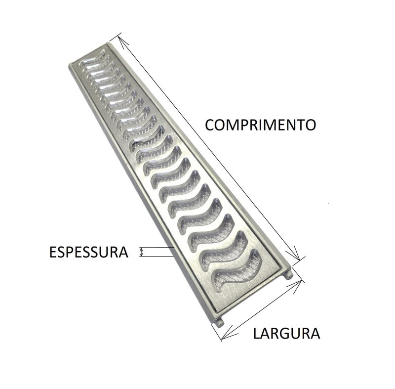 Ralo Linear Elite com Aro de fixação e Tela Anti Inseto