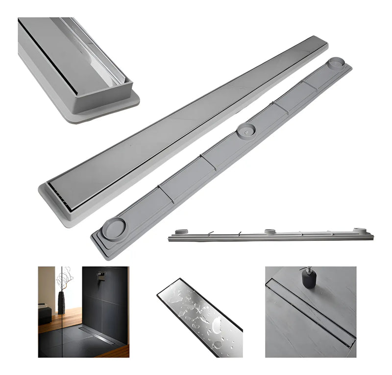 Ralo Linear Oculto com Coletor Raso