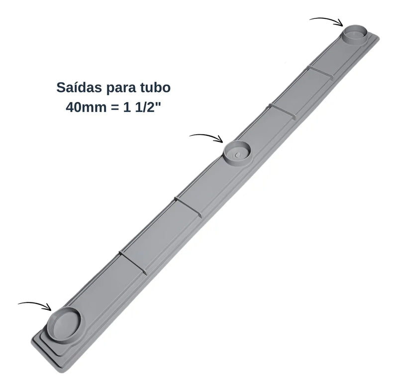 Ralo Linear Aberta com Coletor Raso