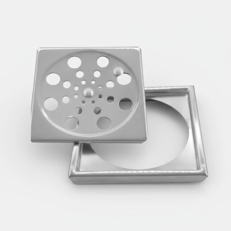 Ralo Inox 10x10 Abre Fecha com Aro