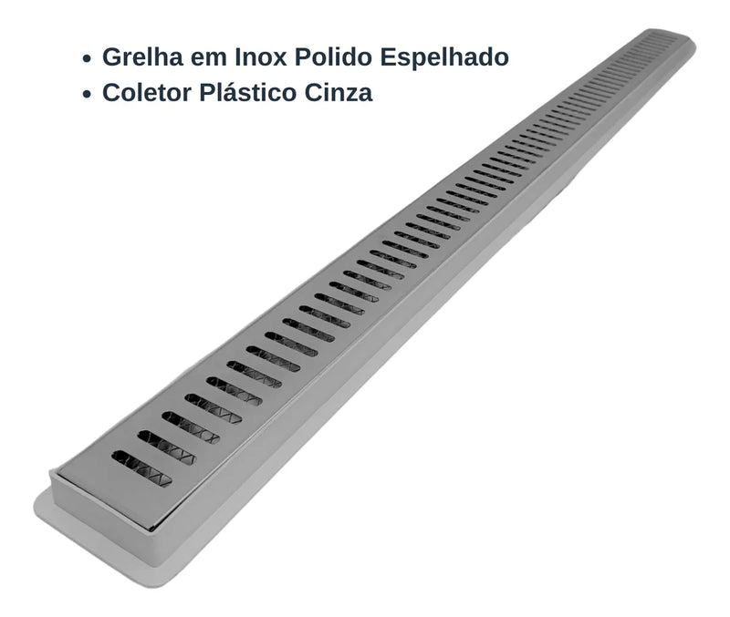 Ralo Linear Aberta com Coletor Raso