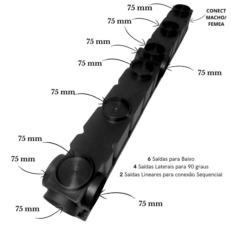 Ralo Linear Alumínio com tela Anti inseto e Coletora