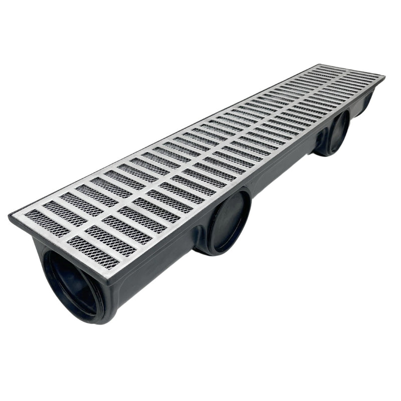 Ralo Linear 20x100 Alumínio com tela Anti inseto e Coletora