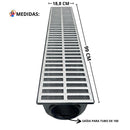 Ralo Linear 20x100 Alumínio com tela Anti inseto e Coletora