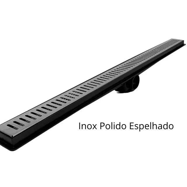 Ralo linear para banheiro com Grelha em inox sinfonado e Tela anti inseto